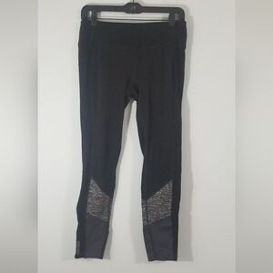 Tangerine Athletic Capri Leggings. 3/4 Length. Zipper Back Pocket. Size Small.